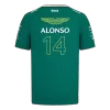 Fernando Alonso #14 Aston Martin Aramco F1 T-Shirt - ijersey