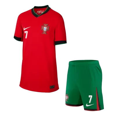 Youth RONALDO #7 Portugal Jersey Kit EURO Home - ijersey