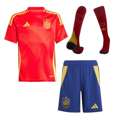 Youth Spain Jersey Whole Kit EURO Home - ijersey