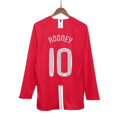 ROONEY #10 Manchester United Jersey 2007/08 Home Retro - Long Sleeve - ijersey
