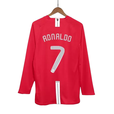 RONALDO #7 Manchester United Jersey 2007/08 Home Retro - Long Sleeve - ijersey