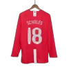 SCHOLES #18 Manchester United Jersey 2007/08 Home Retro - Long Sleeve - ijersey