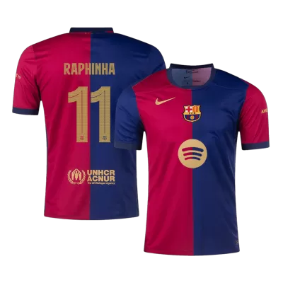 RAPHINHA #11 Barcelona Jersey Home - UCL (Spotify Logo Without Text) - ijersey