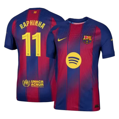 RAPHINHA #11 Barcelona Jersey 2025/26 Player Version Home - UCL - ijersey