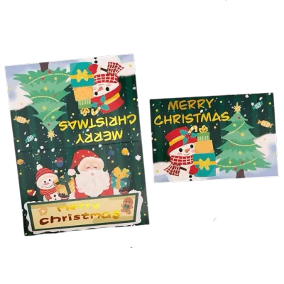 Custom Christmas Card – Snowman with Gifts – Personalized Message - ijersey