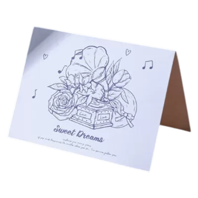 Custom Music Box Sweet Dreams Anniversary Card Blue - ijersey