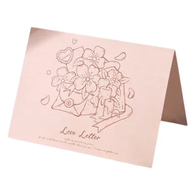 Custom Flowers Love Letter Anniversary Card Orange - ijersey