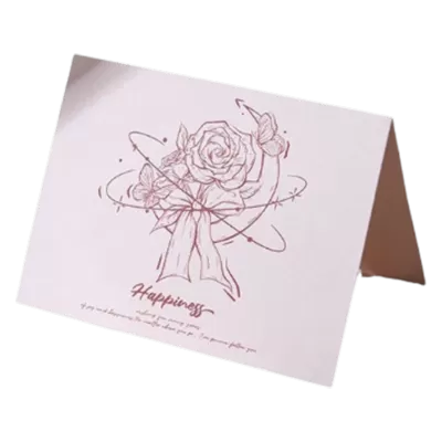 Custom Rose Moon Happiness Anniversary Card Pink - ijersey