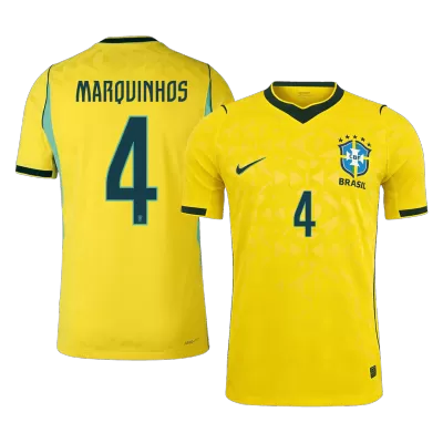MARQUINHOS #4 Brazil Jersey 2026 Player Version Home World Cup - ijersey