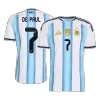 DE PAUL #7 Argentina Jersey 2026 Player Version Home World Cup - ijersey