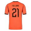 F.DE JONG #21 Netherlands Jersey 2026 Player Version Home World Cup - ijersey