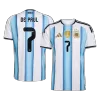 DE PAUL #7 Argentina Jersey 2026 Home World Cup - ijersey