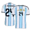 E. FERNANDEZ #24 Argentina Jersey 2026 Player Version Home World Cup - ijersey